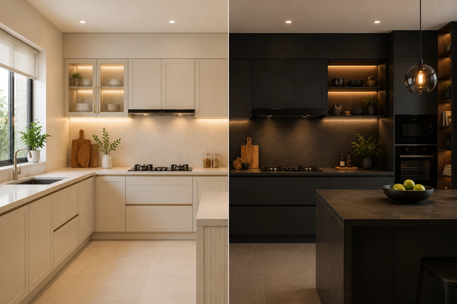 Light vs Dark Kitchen Cabinets: What Actually Survives Indian Kitchens